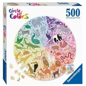 Comparateur de prix : Puzzle rond 500 pièces Ravensburger Animaux Circle of Colors