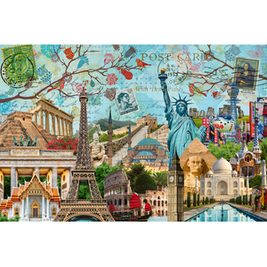 Comparateur de prix : Ravensburger - Puzzle 5000 p - Carte postale des monuments - A partir de 14 ans