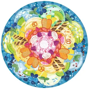 Puzzle rond 500 pièces Ravensburger - Crème glacée - Dessins animés et BD pas cher