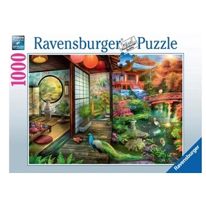 Ravensburger Puzzle Japonais de 1000 Pièces - L'Heure du Thé dans un Jardin Zen - Neuf pas cher