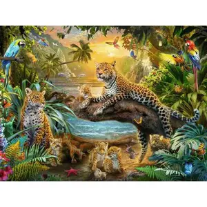 Ravensburger Puzzle 1500 pièces : Léopards dans la jungle pas cher