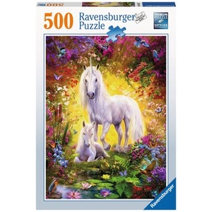 Puzzle 500 pièces Ravensburger La licorne et son poulain pas cher