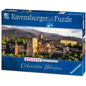 Puzzle 1000 pièces panoramique - RAVENSBURGER - Alhambra de Grenade - Architecture et monument - Unique pas cher