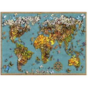 Puzzle 500 pièces Ravensburger Mappemonde de papillons pas cher