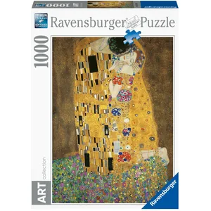 Puzzle 1000 pièces Art collection Ravensburger Le baiser Gustav Klimt pas cher