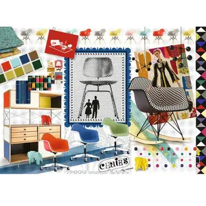 Ravensburger Puzzle 1000 pièces : Le design Spectrum par Eames pas cher