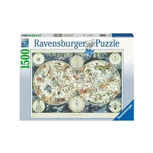 Puzzle Ravensburger Mappemonde Des Animaux Fantastiques 1500 pièces pas cher