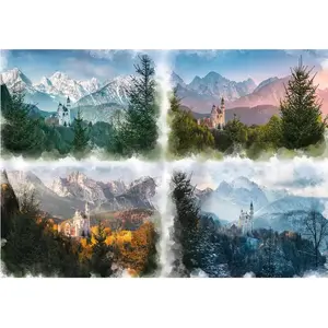 Comparateur de prix : Puzzle de 18000 pièces Ravensburger Un Château au Fil des Saisons XXL TU