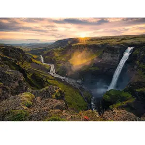 Puzzle 1000 pièces Ravensburger La cascade Háifoss Islande pas cher