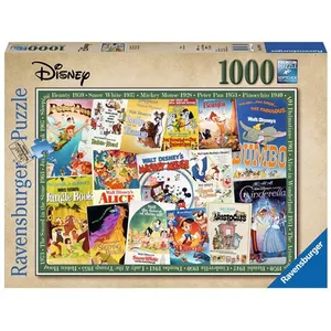Puzzle 1000 pièces Ravensburger Posters Vintage Disney pas cher