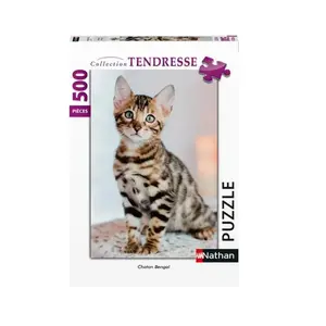 Puzzle 500 pièces Nathan Chaton Bengal pas cher