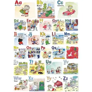 Puzzle 1000 pièces Nathan L'abécédaire de Babar pas cher
