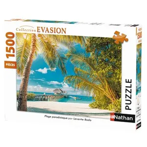 Puzzle 1500 pièces Nathan Plage paradisiaque pas cher