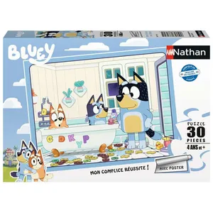 Puzzle 30 pièces : Dans le bain avec Bluey Nathan-86170