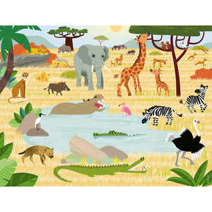 Puzzle Nathan Les animaux de la savane 30 pièces pas cher