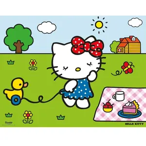 Puzzle 30 pièces - Hello Kitty au jardin - Nathan - Dessins animés et BD - Mixte pas cher