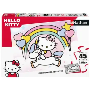Puzzle enfant Nathan Hello Kitty 45 pièces pas cher