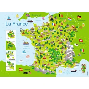 Nathan Puzzle Éducatif de 100 Pièces - Carte de France à Reconstituer - Neuf pas cher