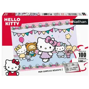 Puzzle 100 pièces - Hello Kitty et ses amis - Nathan - Mixte - A partir de 6 ans pas cher