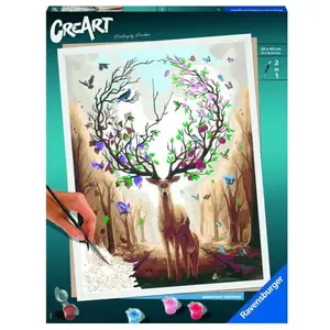 Coloriage Ravensburger CreArt Magic Deer 30x40cm TU pas cher