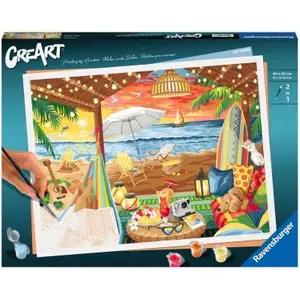 Comparateur de prix : Ravensburger CreArt Peinture au numéro : Grand Format : Cozy Cabana
