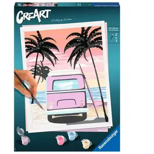 Comparateur de prix : Peinture Ravensburger Creart Grand Bus On The Beach