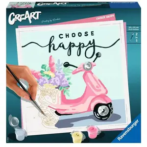 Comparateur de prix : Peinture Ravensburger CreArt Carré Choose happy
