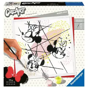 Comparateur de prix : Ravensburger CreArt Peinture au numéro : Carré - Disney Minnie Mouse Style