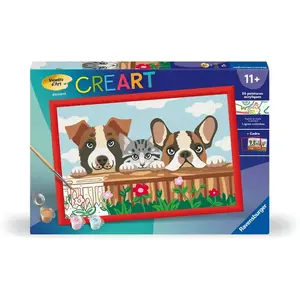 Ravensburger CreArt Kids 31x21cm : Chiens et chat pas cher