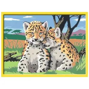 Ravensburger Kit de Peinture par Numéros CreArt Kids 18x24cm - Petits Léopards pas cher