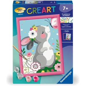 Ravensburger CreArt Kids 18x24cm : Lapin et papillon pas cher