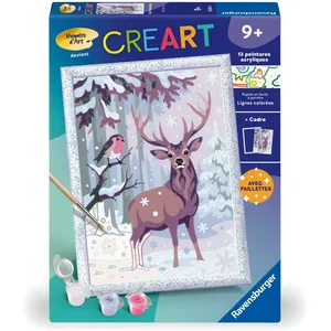 Comparateur de prix : Ravensburger CreArt Kids 18x24cm : Cerf romantique