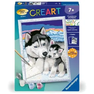 Comparateur de prix : Ravensburger CreArt Kids 18x24cm : Doux bisous de Husky