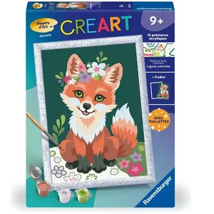 Ravensburger CreArt Kids 18x24cm : Renard fleuri pas cher