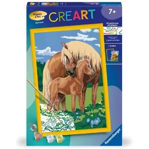Comparateur de prix : Ravensburger CreArt Kids 31x21cm : Fiers chevaux
