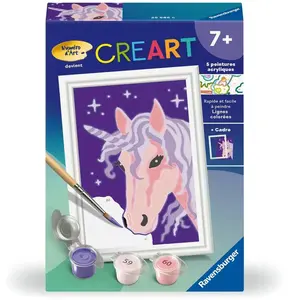 Ravensburger CreArt Kids 8x12cm : Licorne à criniere violette pas cher