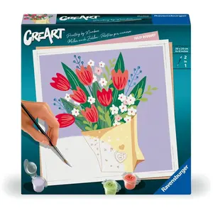 Comparateur de prix : Ravensburger CreArt 20x20cm : Tulip Bouquet