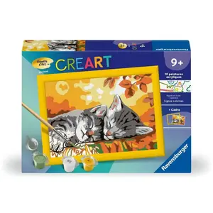 Comparateur de prix : CreArt Kids 13x18cm : Deux chatons couches Ravensburger-25728
