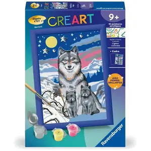 Ravensburger CreArt Kids 13x18cm : Famille de loups pas cher