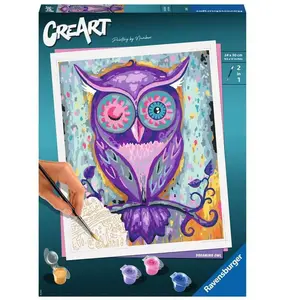 Comparateur de prix : Peinture au numéro Ravensburger Creart Format Grand Hibou rêveur