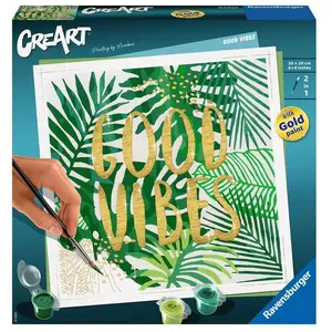 Comparateur de prix : Peinture au numéro Ravensburger Creart Format carré Good Vibes