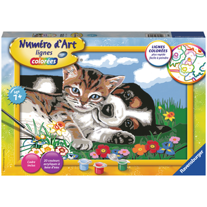 Kit créatif Ravensburger Numéro d'art Une belle amitié Grand Format pas cher