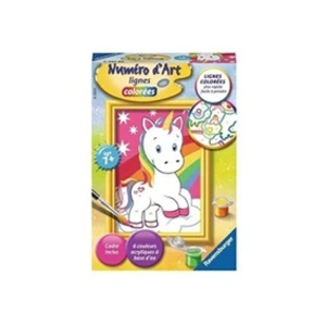 Coffret créatif Ravensburger Numéro D'art Mini - Adorable Licorne pas cher