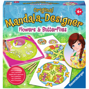 Pochoir Flowers & Butterflies Ravensburger 2 en 1 pas cher