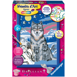 Non communiqué Ravensburger - Numéro d'art - petit - Famille de loups pas cher