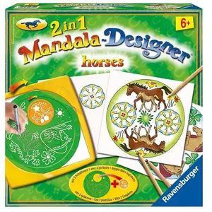 Comparateur de prix : Ravensburger - Mandala Designer 2 en 1 - Horses - Loisirs créatifs pour enfants dès 6 ans