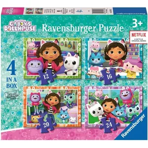 Comparateur de prix : Ravensburger Ravensburger Gabbys Dollhouse 4 In A Box Jigsaw Puzzles