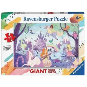 Ravensburger Puzzle de 24 Pièces Thème Licornes de la Collèction Giant Floor Multicolore pas cher