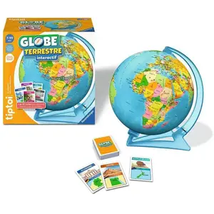 Comparateur de prix : Tiptoi® Globe Terrestre Interactif, 00000191, 7 Ans, Ravensburger Bleu