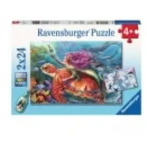 2 Puzzles - Les Aventures des Sirènes 24 Pièces  Ravensburger pas cher